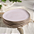 Jogo De Pratos Raso Jantar Refeição 31cm Kit 4 Peças Oval Orgânico Litchi Rosa Cerâmica Porto Brasil - Imagem 4
