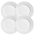 Jogo De Pratos Fundo 22cm Kit 4 Peças Sopa Roma Branco Cerâmica Porto Brasil - Imagem 1
