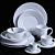 Jogo De Pratos Fundo 22cm Kit 4 Peças Sopa Roma Branco Cerâmica Porto Brasil - Imagem 5