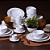 Jogo De Pratos Fundo 22cm Kit 6 Peças Sopa Roma Branco Cerâmica Porto Brasil - Imagem 3