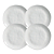 Jogo De Pratos Fundo 21cm 600ml Kit 4 Peças Sopa New White Branco Cerâmica Porto Brasil - Imagem 1