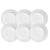 Jogo De Pratos Sobremesa 20,5cm Kit 6 Peças Roma Branco Cerâmica Porto Brasil - Imagem 1