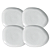 Jogo De Pratos Sobremesa 22,5cm Kit 4 Peças Oval Orgânico New White Cerâmica Porto Brasil - Imagem 1