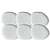 Jogo De Pratos Sobremesa 22,5cm Kit 6 Peças Oval Orgânico New White Cerâmica Porto Brasil - Imagem 1