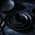 Jogo De Pratos Sobremesa Orgânico Carbon 19cm Kit 4 Peças Preto Cerâmica Porto Brasil - Imagem 4