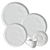 Aparelho De Jantar Jogo Pratos Kit 24 Peças Bio New White Branco Cerâmica Completo Porto Brasil - Imagem 1