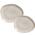 Aparelho De Jantar Jogo Pratos Oval Orgânico Latte Kit 8 Peças Cerâmica Porto Brasil - Imagem 1