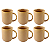Jogo Kit 6 Canecas Xicaras de Chá Café 330ml Cerâmica Sotille - Imagem 1