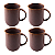 Jogo Kit 6 Canecas Xicaras de Chá Café 330ml Cerâmica Sotille - Imagem 7