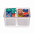 Kit 2 Organizadores De Geladeira 2,7L Tampa e Cesto Duplo Escorredor Legumes Frutas Verduras - Imagem 4