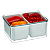 Kit 2 Organizadores De Geladeira 2,7L Tampa e Cesto Duplo Escorredor Legumes Frutas Verduras - Imagem 2