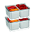 Kit 2 Organizadores De Geladeira 2,7L Tampa e Cesto Duplo Escorredor Legumes Frutas Verduras - Imagem 1