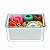 Kit 4 Organizadores De Geladeira 2,7L C/ Tampa e Cesto Escorredor Legumes Frutas Verduras - Imagem 4
