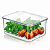 Kit 4 Organizadores De Geladeira 2,7L Com Tampa Escorredor Legumes Frutas - Imagem 2