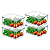 Kit 4 Organizadores De Geladeira 2,7L Com Tampa Escorredor Legumes Frutas - Imagem 1
