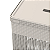 Cesto de Roupas Suja Com Tampa 49 Litros Organizador Grande Grid Ou - Imagem 6