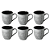 Jogo Kit 6 Canecas Xicaras de Chá Café 273ml Cerâmica Orgânico Echo - Imagem 1
