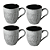 Jogo Kit 4 Canecas Xicaras de Chá Café 273ml Cerâmica Orgânico Echo - Imagem 1
