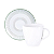 Jogo Xícaras De Chá Café Com Pires Kit 4 Peças 200ml Lineare Porcelana Decorada Tramontina - Imagem 2