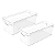 Kit 2 Organizadores de Gaveta Dispensa Modular 37cm Multiuso Clear Ou - Imagem 1
