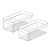 Kit 2 Organizadores de Gaveta Modular 15cm Multiuso Transparente Clear Ou - Imagem 1