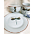 Prato De Sobremesa 19cm Borboleta Porcelana Decorada Borda Marrom - Imagem 2