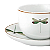 Xícara De Café Chá Com Pires 80ml Libélula Porcelana Decorada Borda Marrom Luxo - Imagem 2