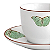 Xícara De Café Chá Com Pires 80ml Borboleta Porcelana Decorada Borda Dourada Luxo - Imagem 2