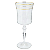 Taça Para Vinho Água 300ml Grace Cristal Friso Platino Borda Dourada Luxo - Imagem 1