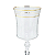 Taça Para Vinho Água 300ml Grace Cristal Friso Platino Borda Dourada Luxo - Imagem 3