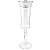 Taça Champanhe Espumante 300ml Grace Cristal Friso Platino Borda Prata Luxo - Imagem 1
