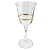 Taça Água Suco 350ml Ângela Cristal Decorado Friso Dourado Luxo - Imagem 1