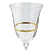 Taça Água Suco 350ml Ângela Cristal Decorado Friso Dourado Luxo - Imagem 3