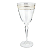 Taça Água Suco 350ml Cristal Decorado Friso Dourado Luxo - Imagem 1
