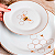 Jogo Pratos Rasos Jantar Refeição 27cm Kit 4 Peças Abelha Porcelana Brown Rim - Imagem 3