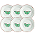 Jogo De Pratos Sobremesa 19cm Kit 8 Peças Borboleta Porcelana Borda Marrom - Imagem 1