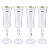Jogo Taças Champanhe Espumante 190ml Kit 4 Peças Grace Cristal Friso Dourado Luxo - Imagem 1