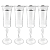 Jogo Taças Champanhe Espumante 300ml Kit 4 Peças Grace Cristal Friso Platino Luxo - Imagem 1