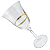 Jogo De Taças Champanhe Espumante 190ml Kit 4 Peças Angela Cristal Friso Dourado Luxo - Imagem 5