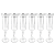 Jogo De Taças Champanhe Espumante 300ml Kit 6 Peças Grace Cristal Decorado Friso Platino Luxo - Imagem 1