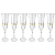Jogo De Taças Champanhe Espumante 190ml Kit 6 Peças Grace Cristal Decorado Friso Dourado Luxo - Imagem 1
