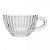 Xicara de Café Chá Com Pires 180ml Renaissance Cristal Transparente Lyor - Imagem 2