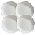 Jogo de Pratos Sobremesa 20cm Kit 4 Peças Orion Offwhite Florarte - Imagem 1