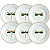 Jogo De Pratos Sobremesa 19cm Kit 6 Peças Libélula Porcelana Brown Rim Luxo - Imagem 1