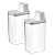 Kit 2 Pote Hermético 2,3L Medidor Porta Mantimentos Alimentos Organizador Drop - Imagem 9