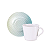 Jogo Xícaras De Chá Café Com Pires Kit 4 Peças 185ml Polaris Porcelana Decorada Tramontina - Imagem 2