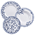 Aparelho De Jantar Jogo Pratos Kit 12 Peças Azzura Porcelana Decorada Tramontina - Imagem 1