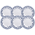 Jogo De Pratos Rasos 28cm Kit 6 Peças Azzura Porcelana Decorada Floral Tramontina - Imagem 1