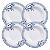 Jogo De Pratos Fundos 28cm Kit 4 Peças Azzura Sopa Porcelana Decorada Floral Tramontina - Imagem 1