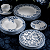 Jogo De Pratos Rasos Jantar Refeição 28cm Kit 4 Peças Azzura Porcelana Decorada Floral Tramontina - Imagem 3
